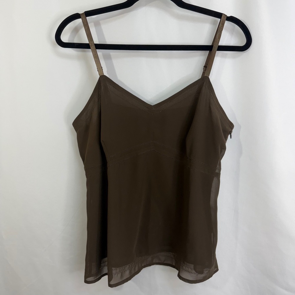 Express Chocolate Brown V Neck Camisole Size 11 12 Adjustable Straps‎ Festival